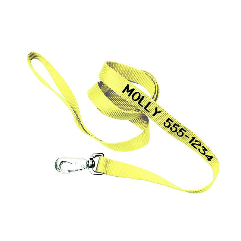 Nylon Leash - with personalized Embroidery, - Lucky Pet
